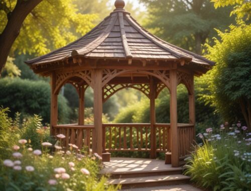Угловые беседки из дерева как практичные решения для любого участка