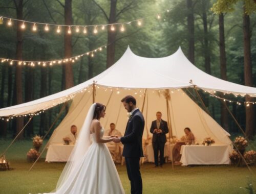 Организация свадьбы на природе с использованием шатра
