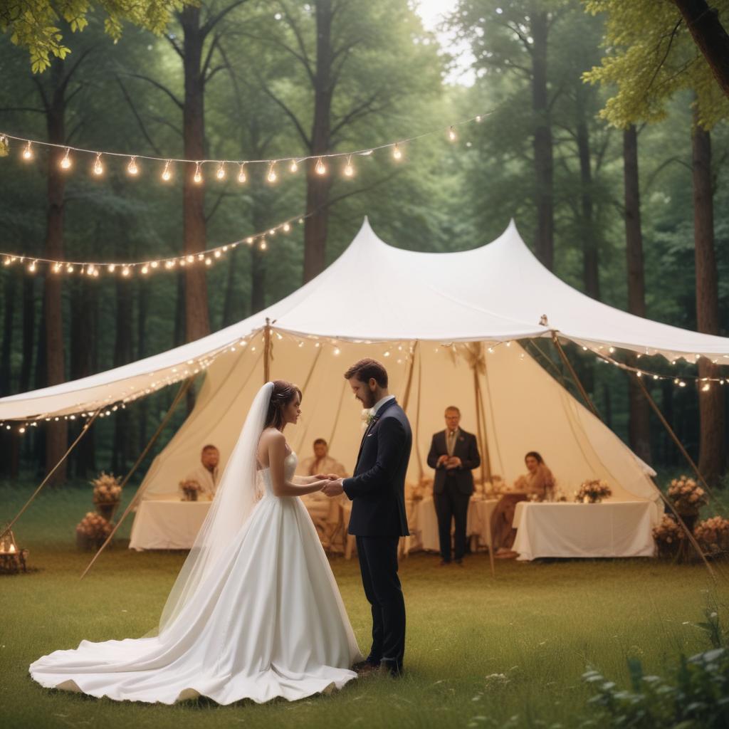 Организация свадьбы на природе с использованием шатра