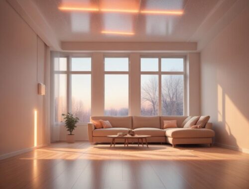 Водяное потолочное отопление инфракрасного типа